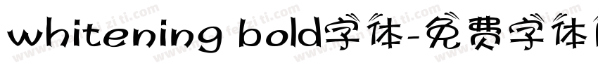 whitening bold字体字体转换